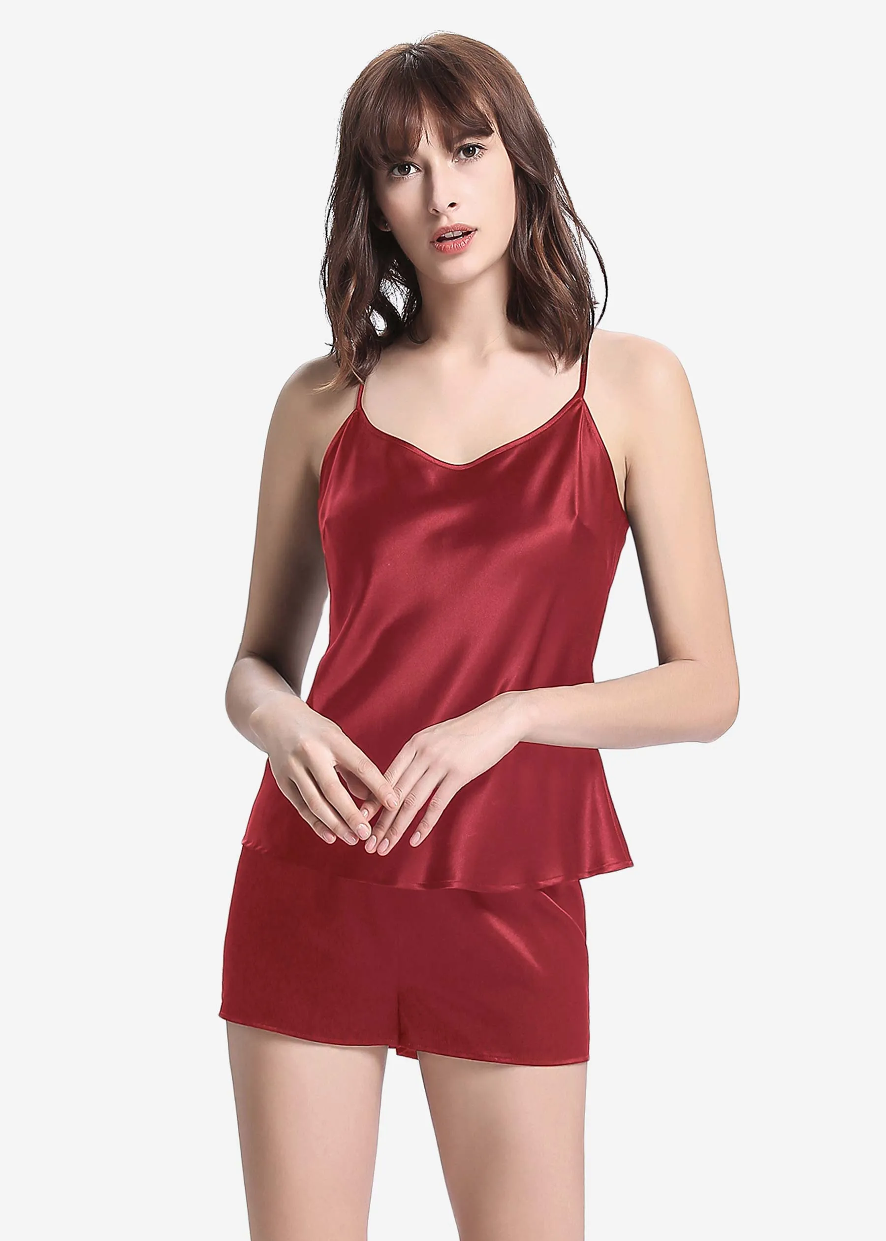 22 Momme Elegant Short Silk Camisole Set