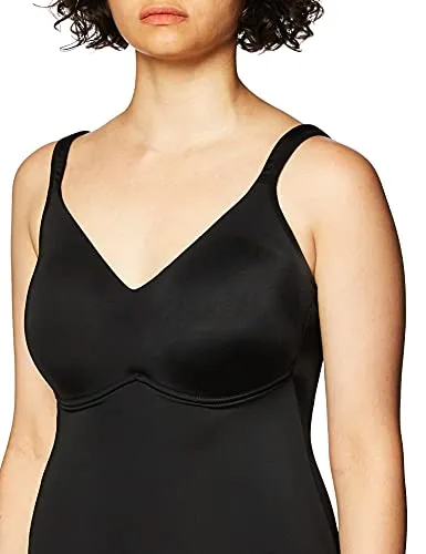Ahh By Rhonda Shear Women's Molded Cup Bra Camisole with Padded Strap, Black, Small