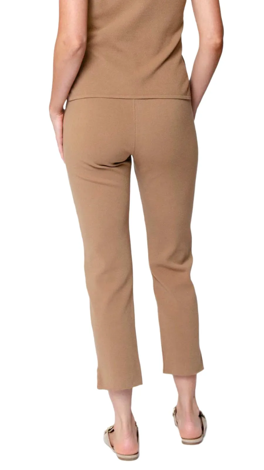 Alice Milano-Knit Slim Leg Pants; Mocha