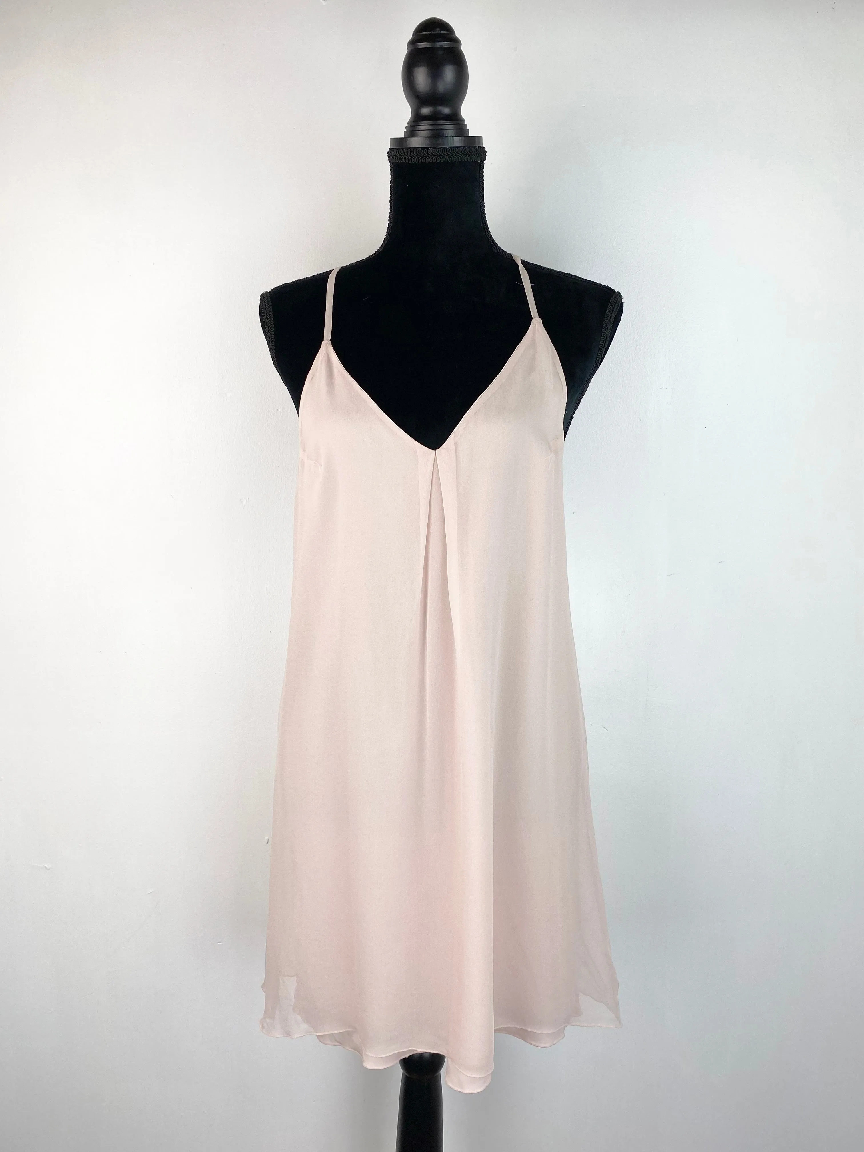 Alice   Olivia Baby Pink Silk Slip - AU 6 / 8