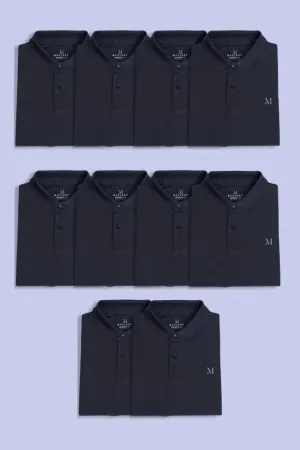 All Black Polos Pack of 10
