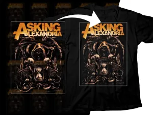 Asking Alexandria Band Rock Theme Png Halftone Digital Download