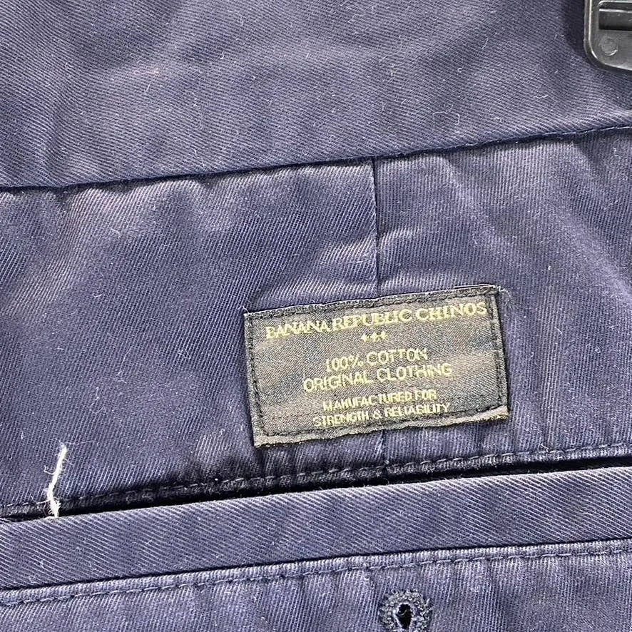 BANANA REPUBLIC Men's True Navy Aiden Fit Slim Chino Pants 35X32