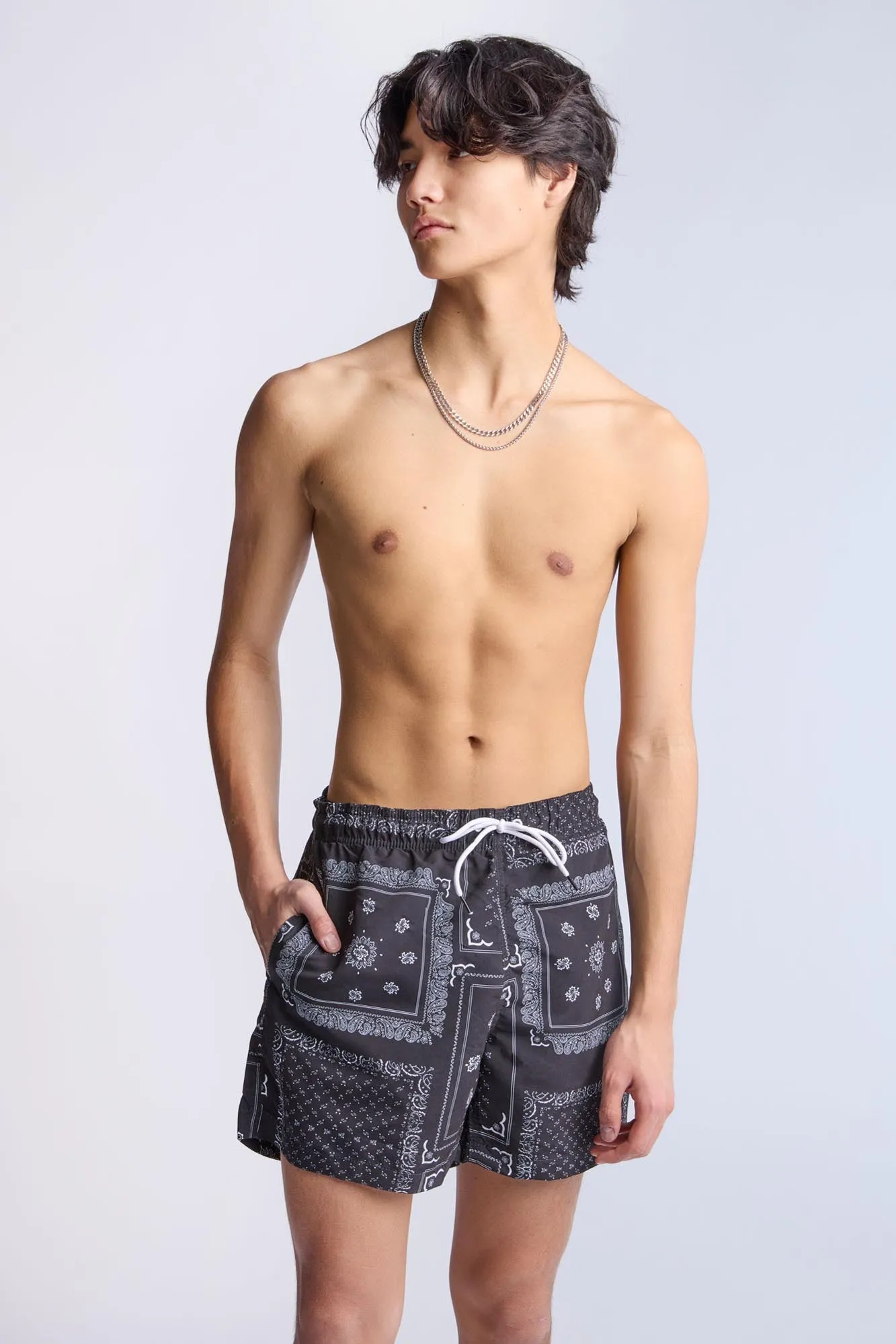 Bandana Printed 5.5" Swim Shorts