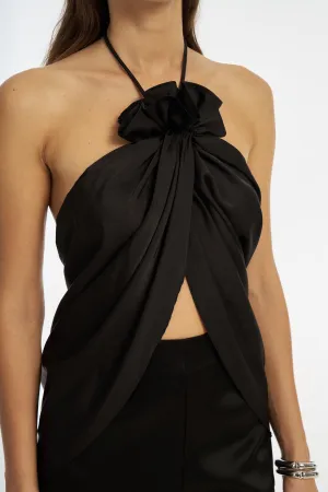 Bloom Halter Top - Black