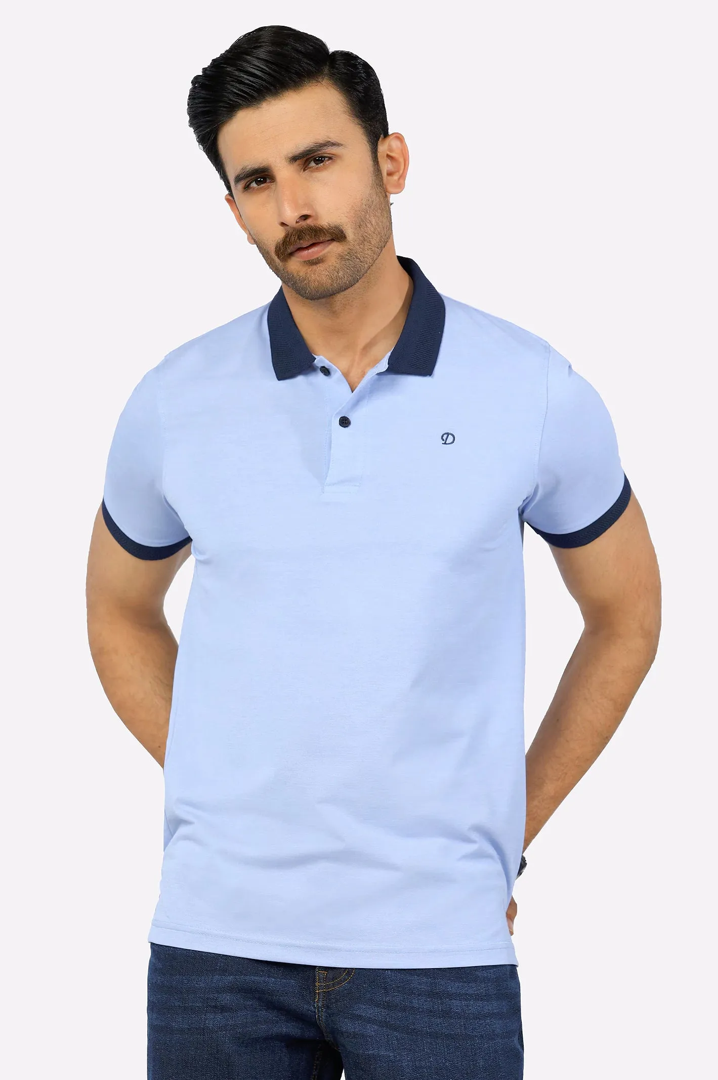 Blue Basic Polo
