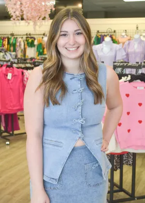 Bows and Denim Vest