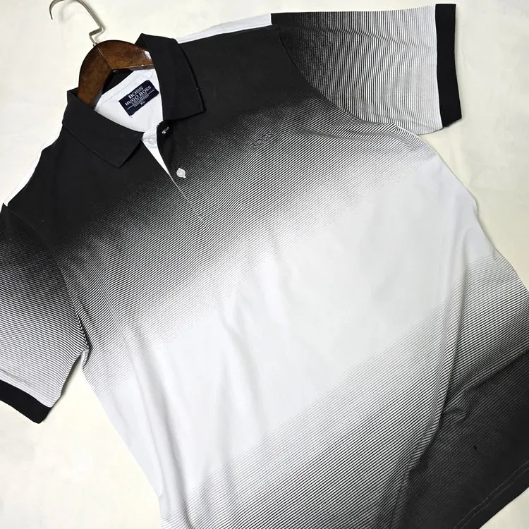 BS two toned pastel polo shirt | Black