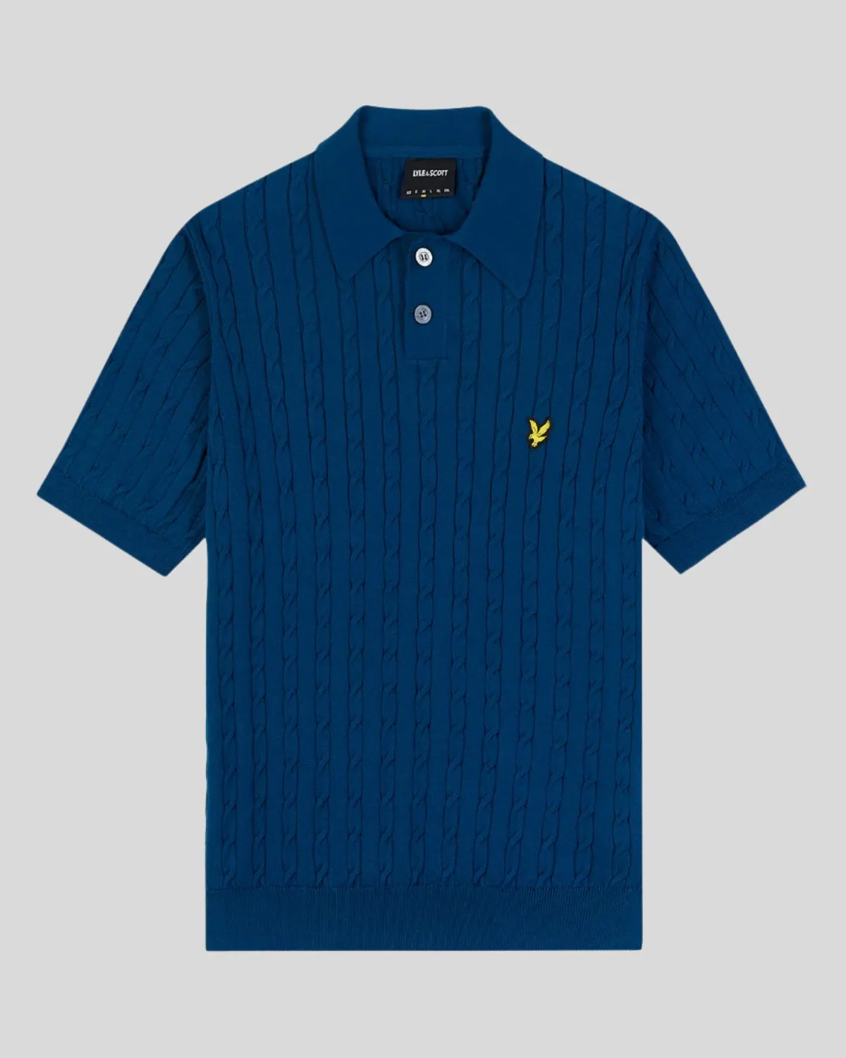 Cable Knitted Polo Shirt