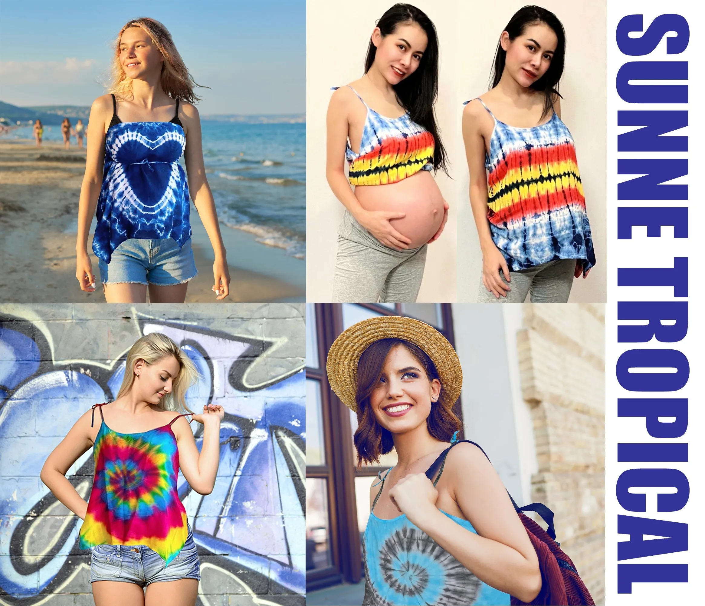 Cami Camisole Teen & Women, One Size Free Size Fit 0 to 8, Handmade Tie Dyed - Green Jade