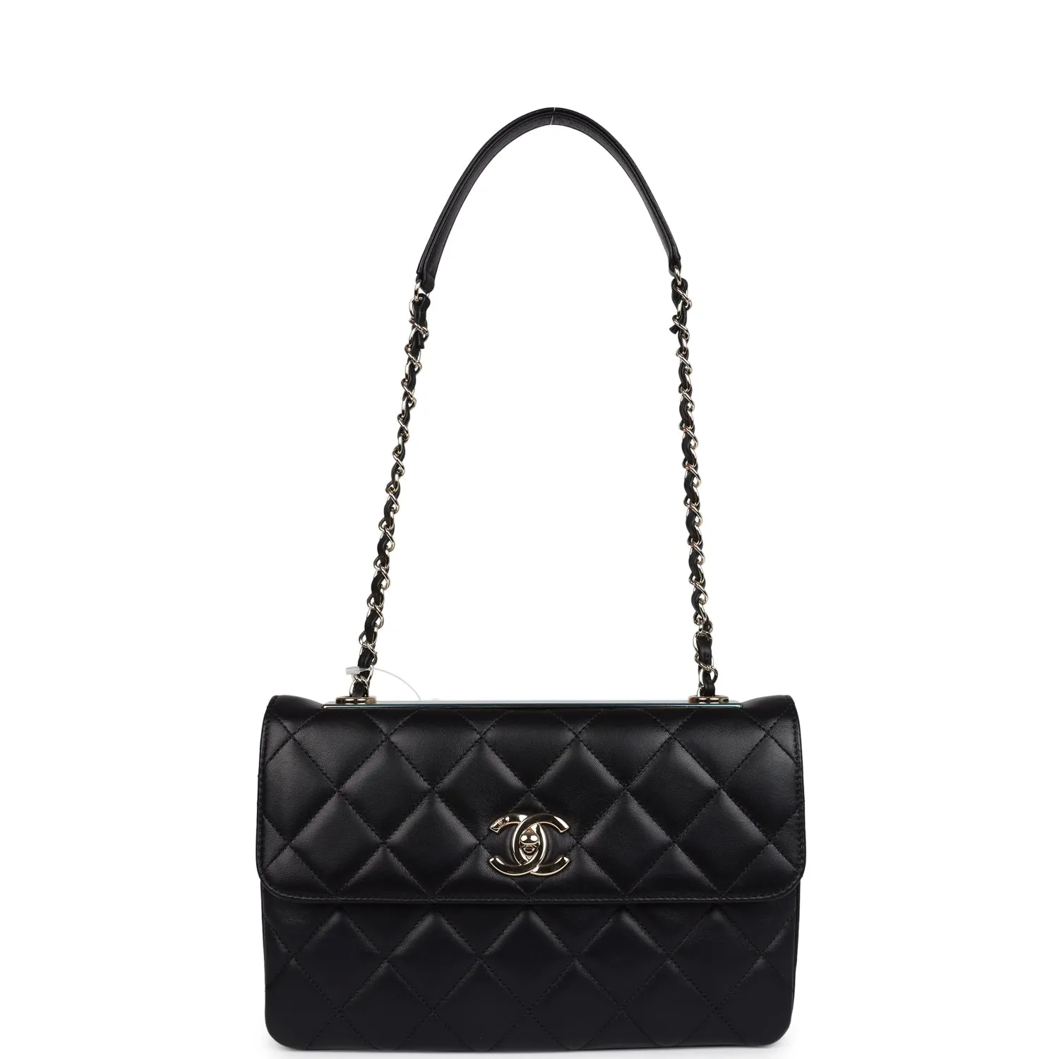 Chanel Medium Trendy CC Flap Bag Black Lambskin Light Gold Hardware