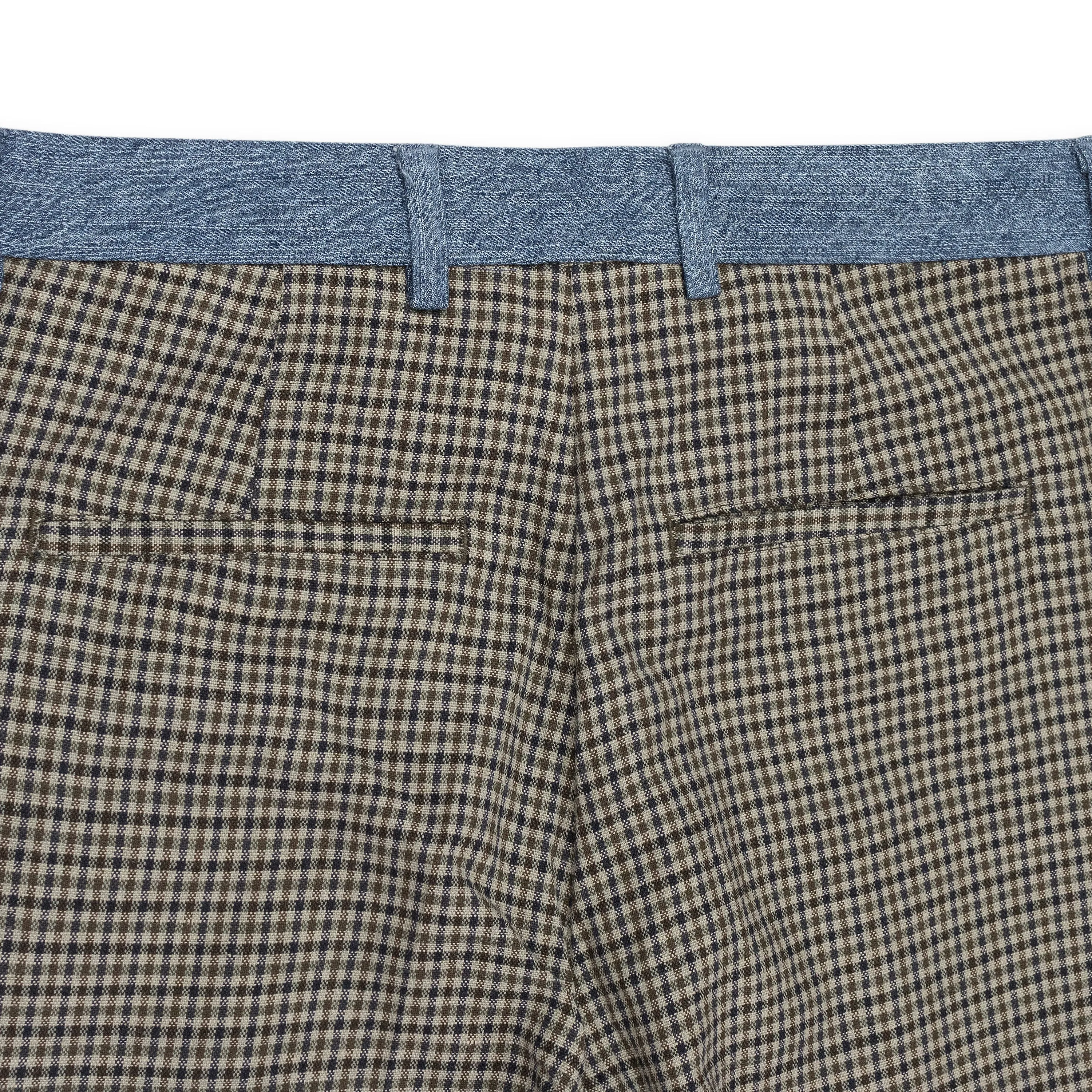 CHECK PRINT BORROWED CHINO TROUSERS