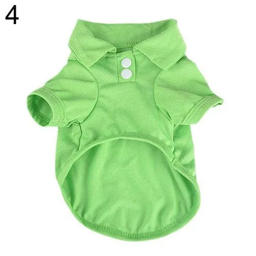 Chic Candy Hued Polo Shirt for Fashion-Forward Pets