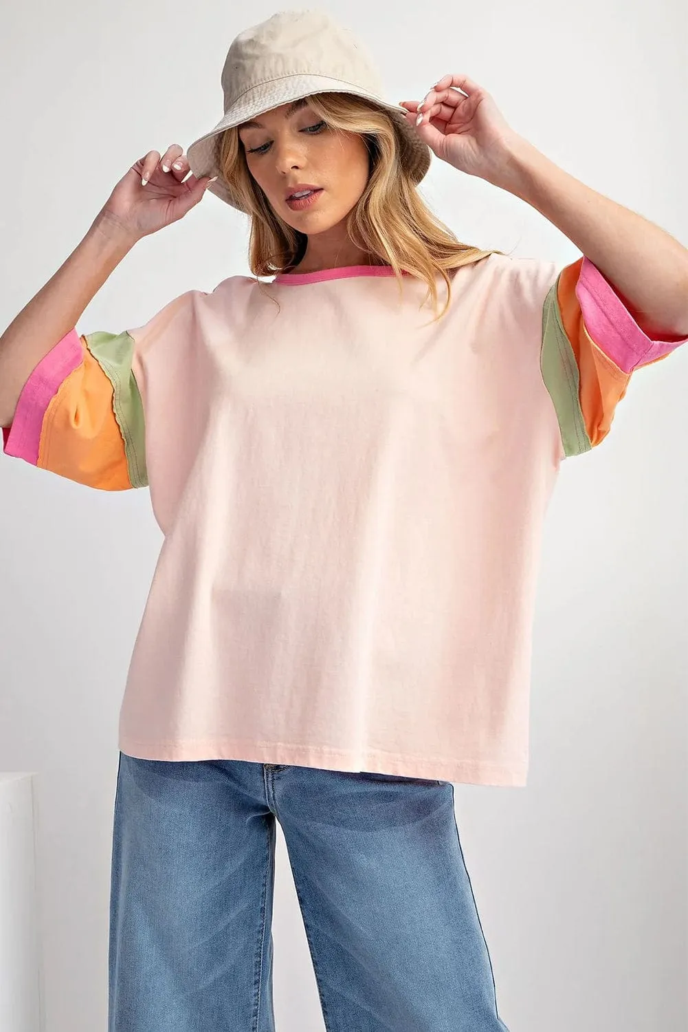 Colorblock Pink Tee