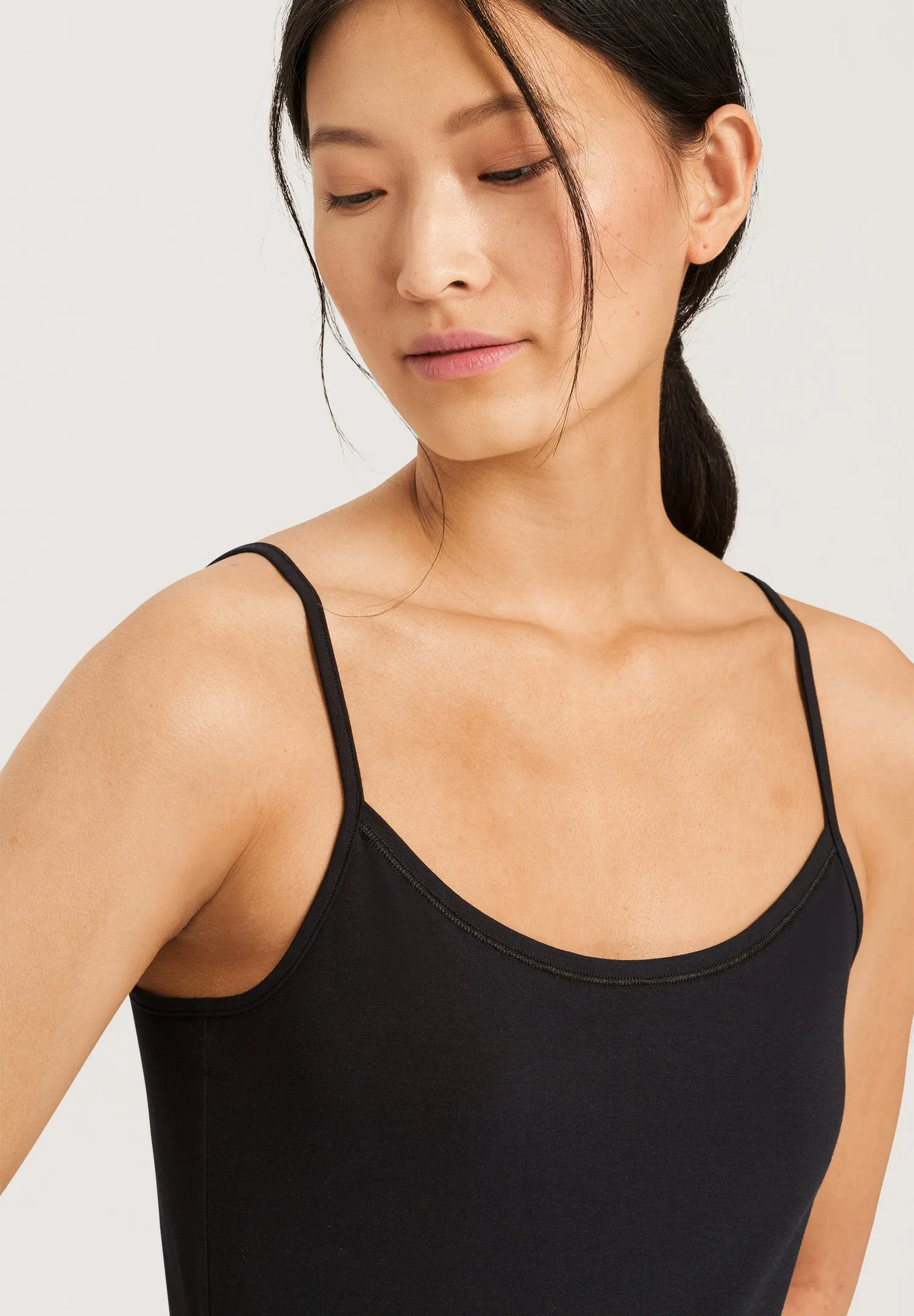 Cotton Sensation Round Neck Cotton Camisole | Black 71412-019