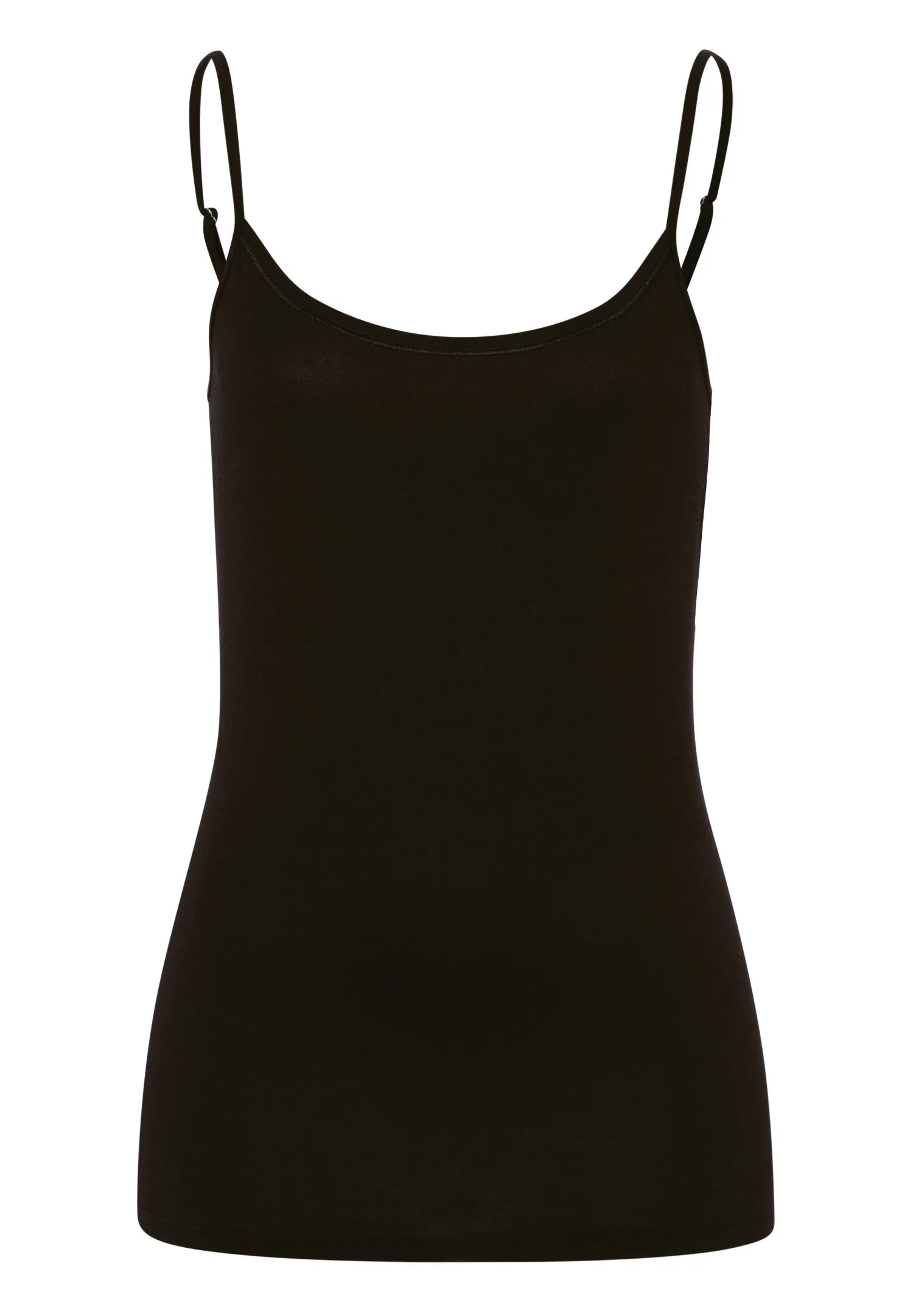 Cotton Sensation Round Neck Cotton Camisole | Black 71412-019