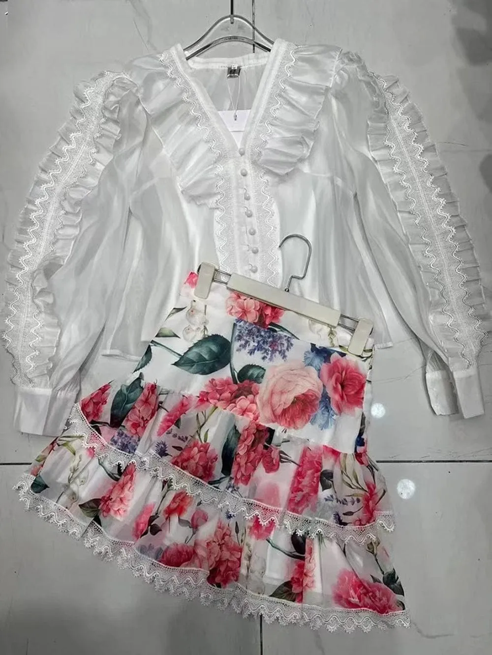 Darla Casual Floral Skirt Set
