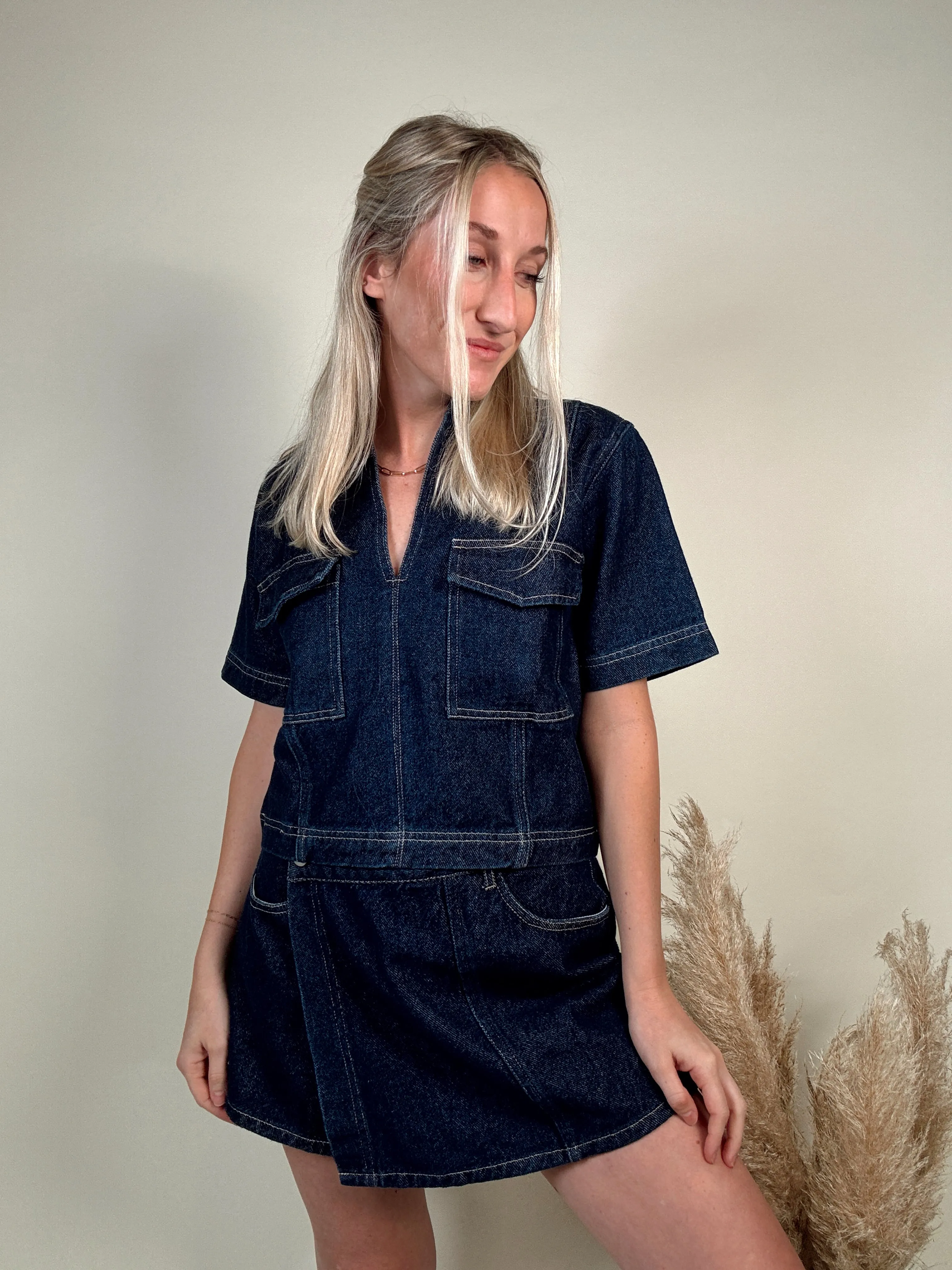 Denim Skort and Top Set