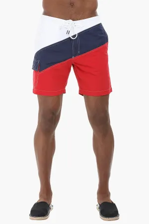Diagonal Colorblock Swimshorts