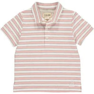 Flagstaff Pink & White Stripe Boys Polo - Select Size