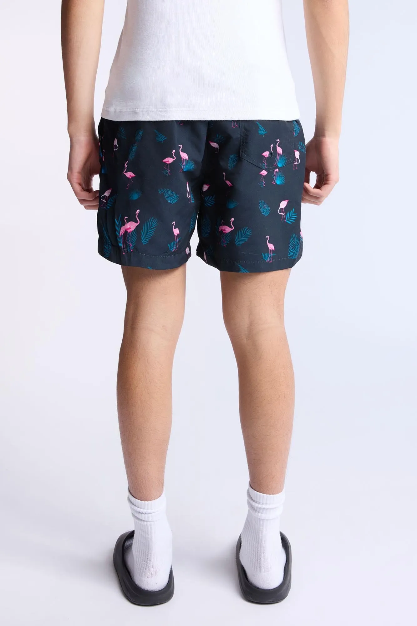 Flamingo Printed 5.5" Swim Shorts