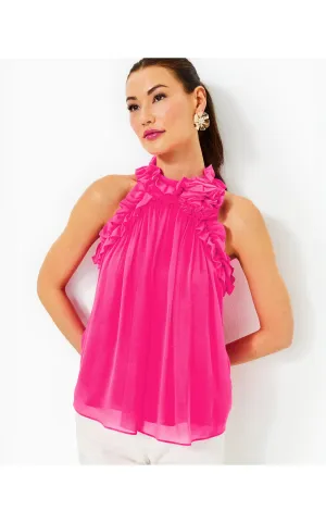 Florian Silk Top Passion Fruit Pink