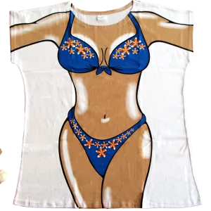 Frangipani Blue Women's Cover Up