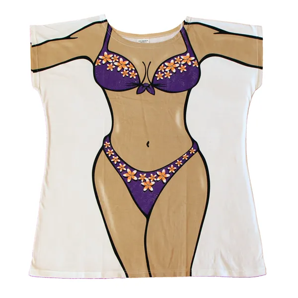 Frangipani Purple Women's Cover Up