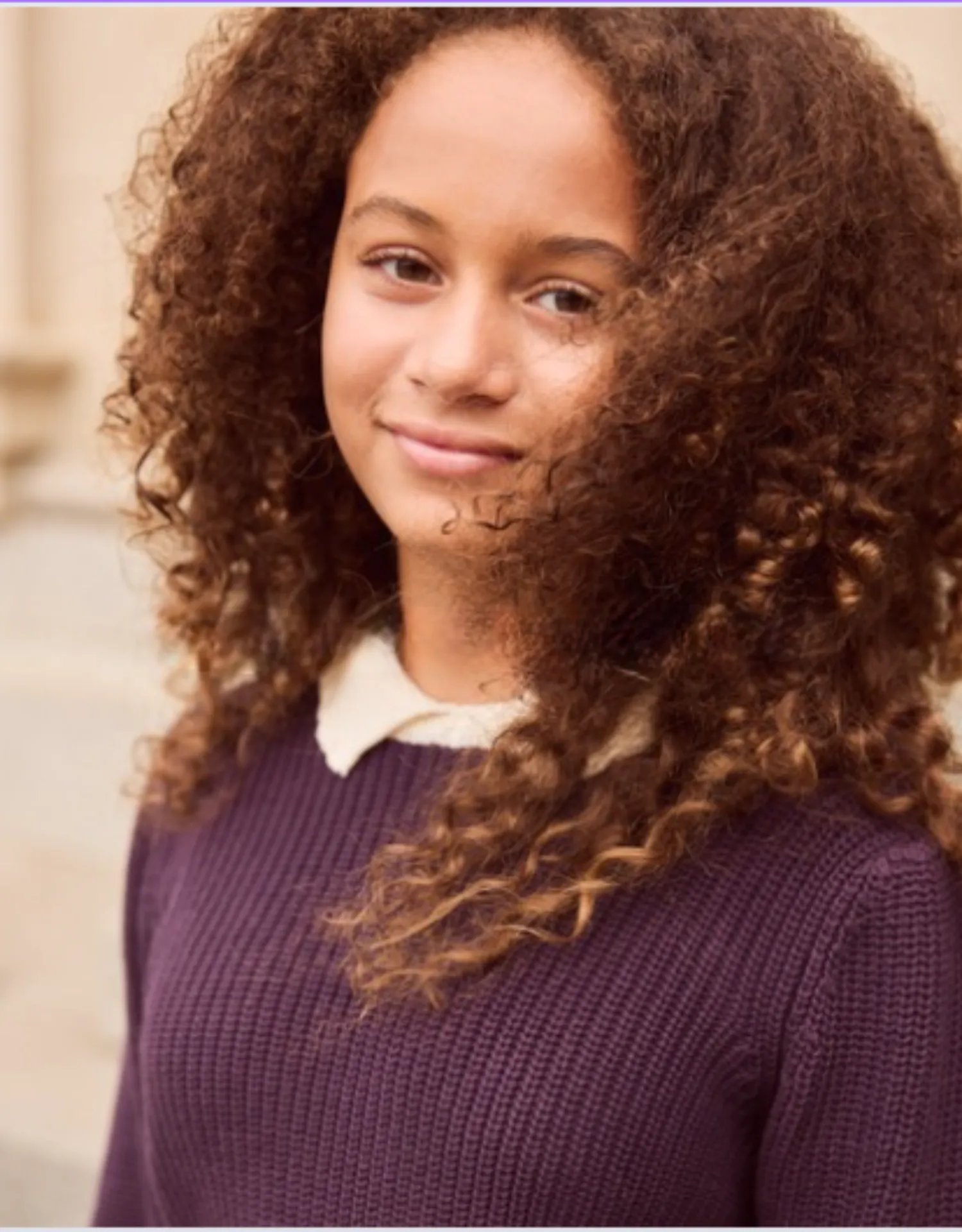 Girls Collared Sweater