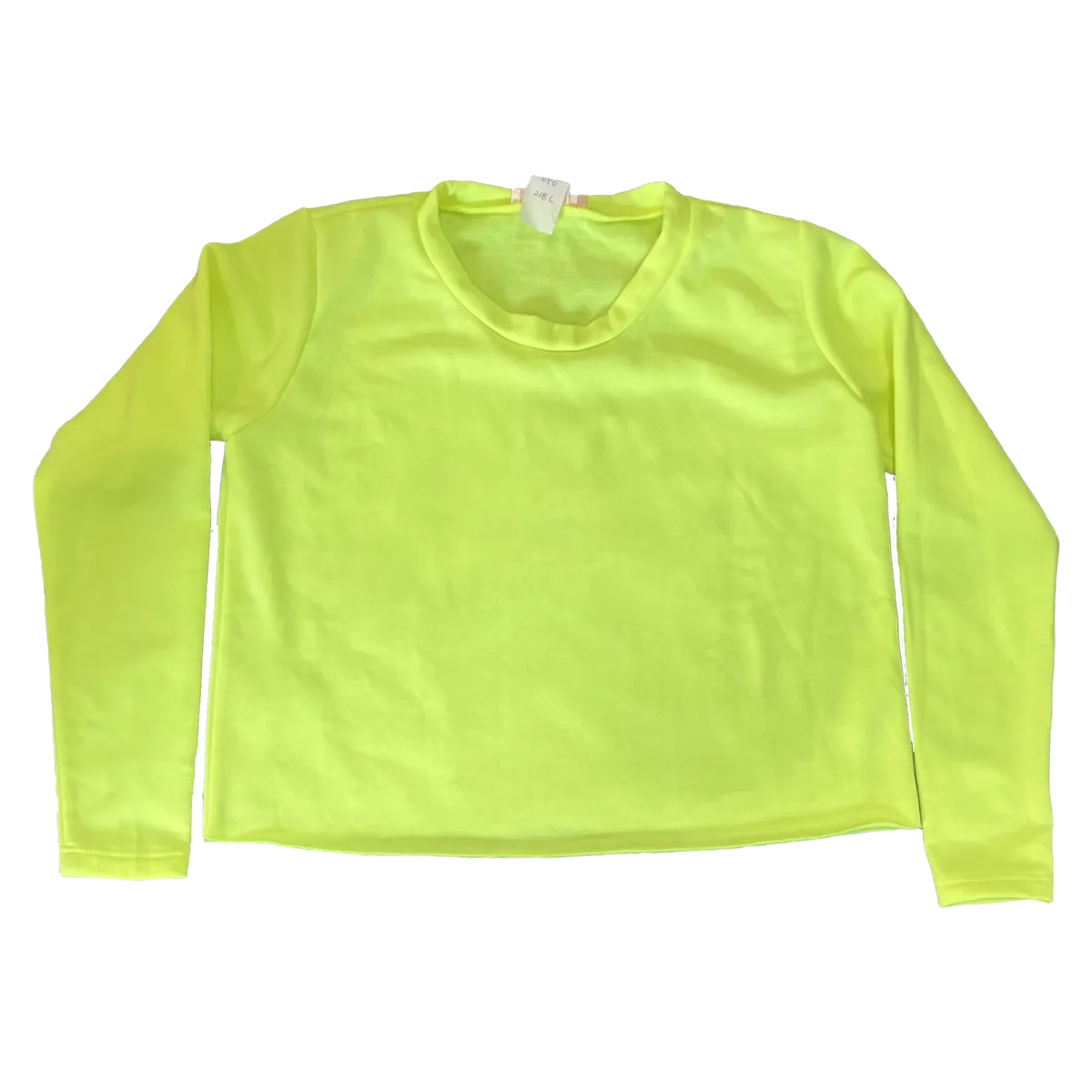 Girls Neon Boxy Fleece Cropped Sweatshirt