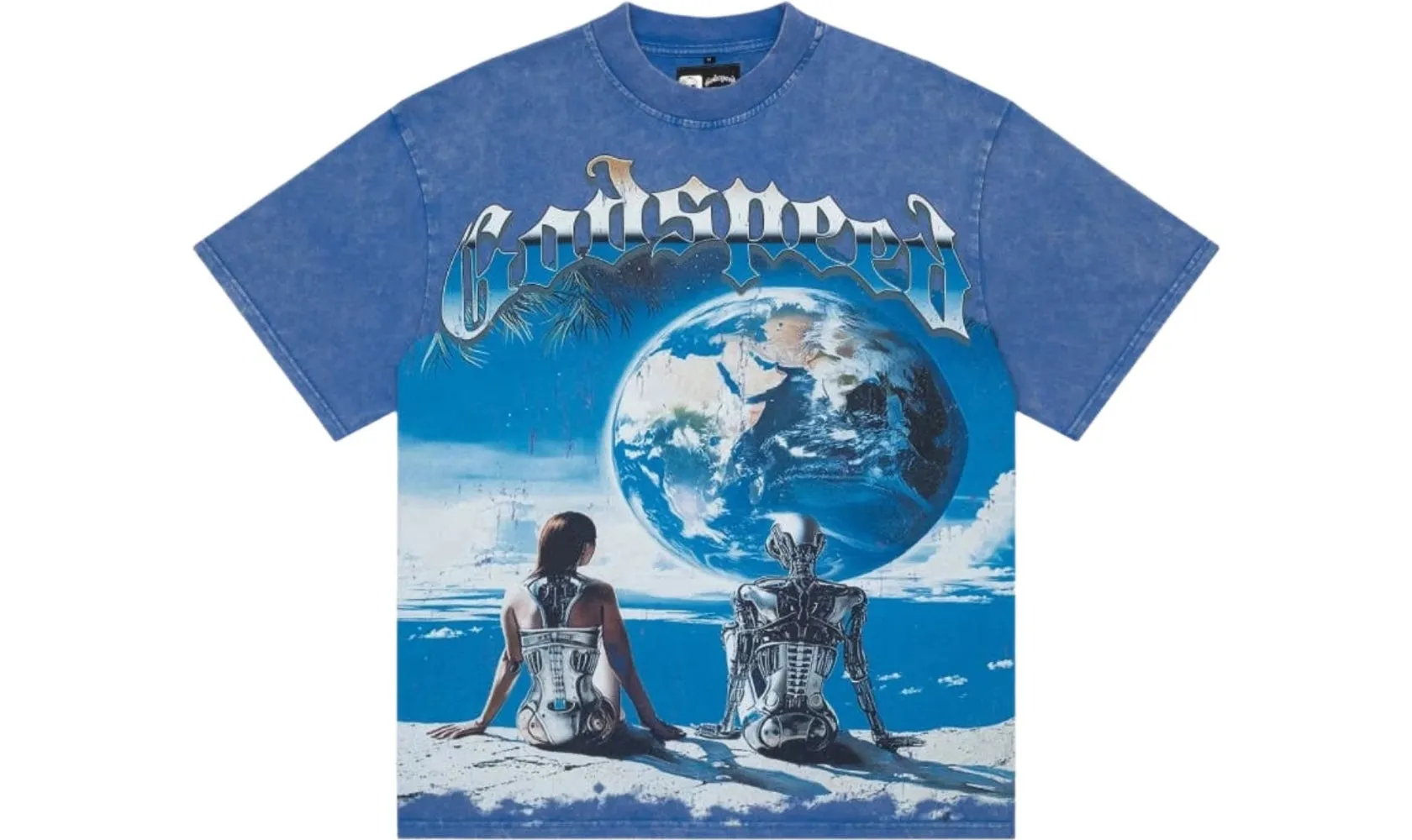 Godspeed 'Artificial Love'  Wash Blue T-Shirt