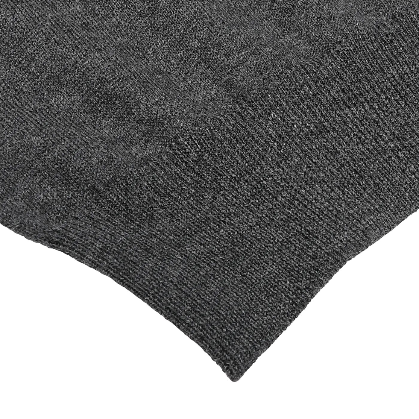 Grey Merino Wool One-Piece Collar Polo Shirt