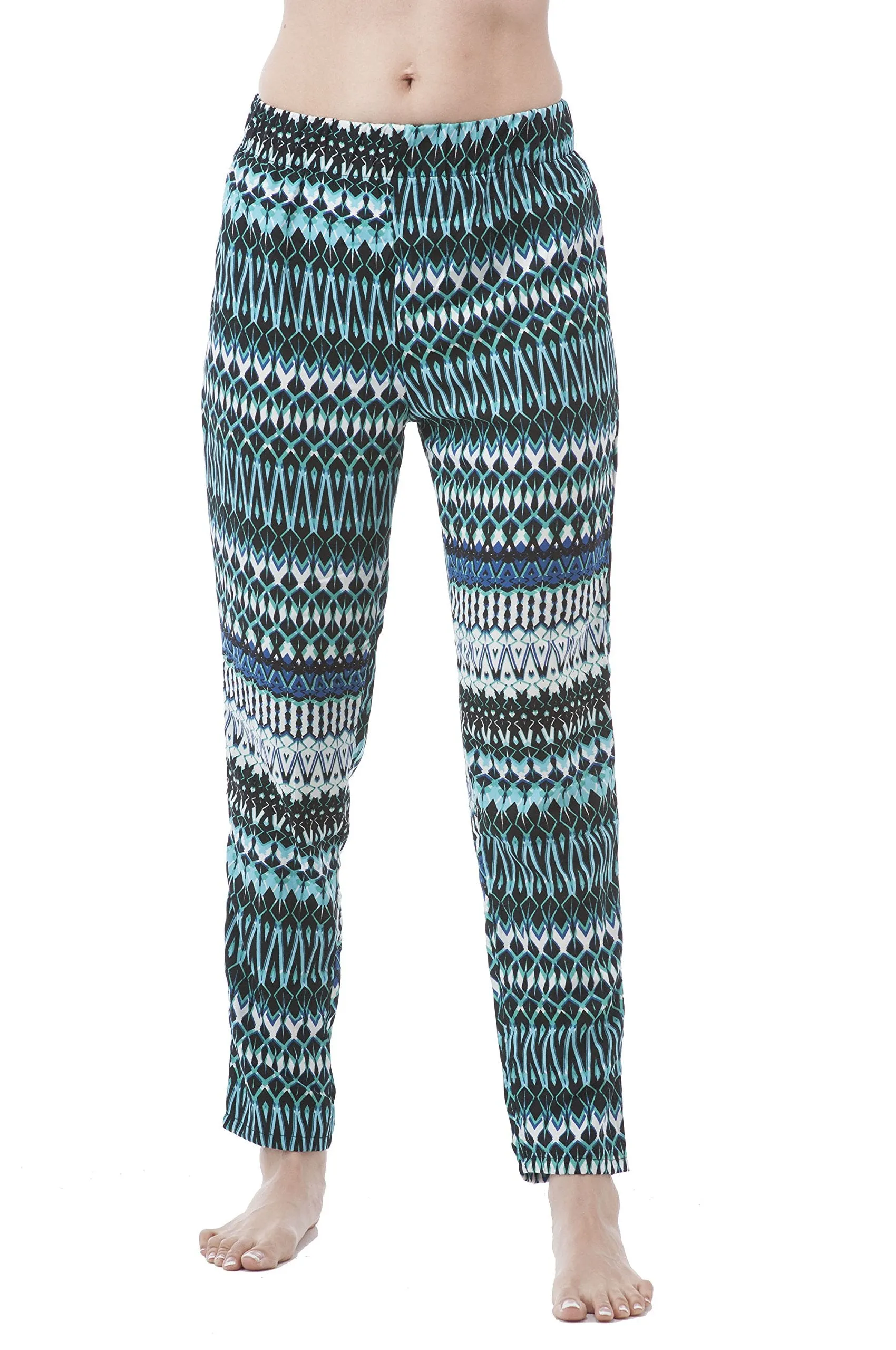 Harem printed elastic wais pants