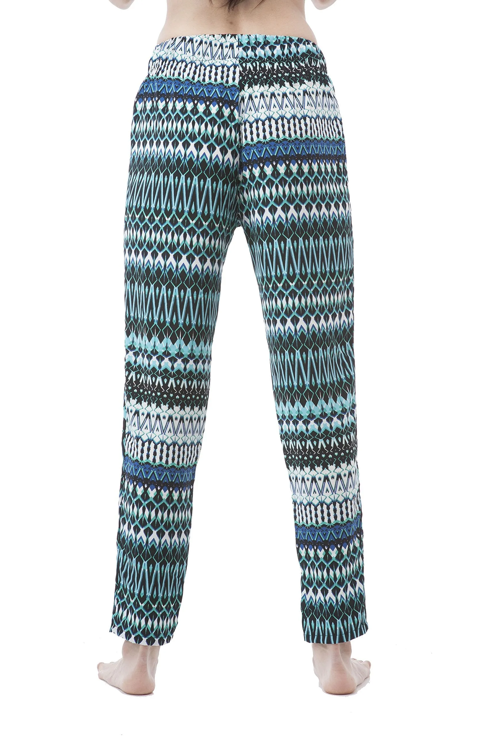 Harem printed elastic wais pants