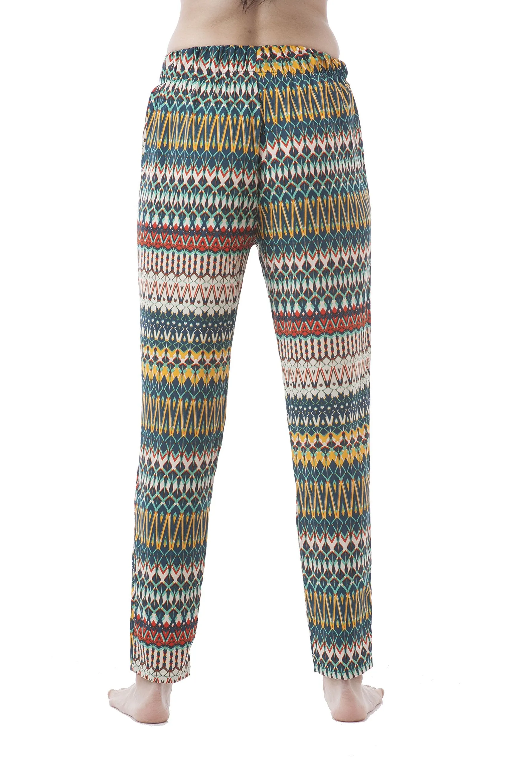 Harem printed elastic wais pants