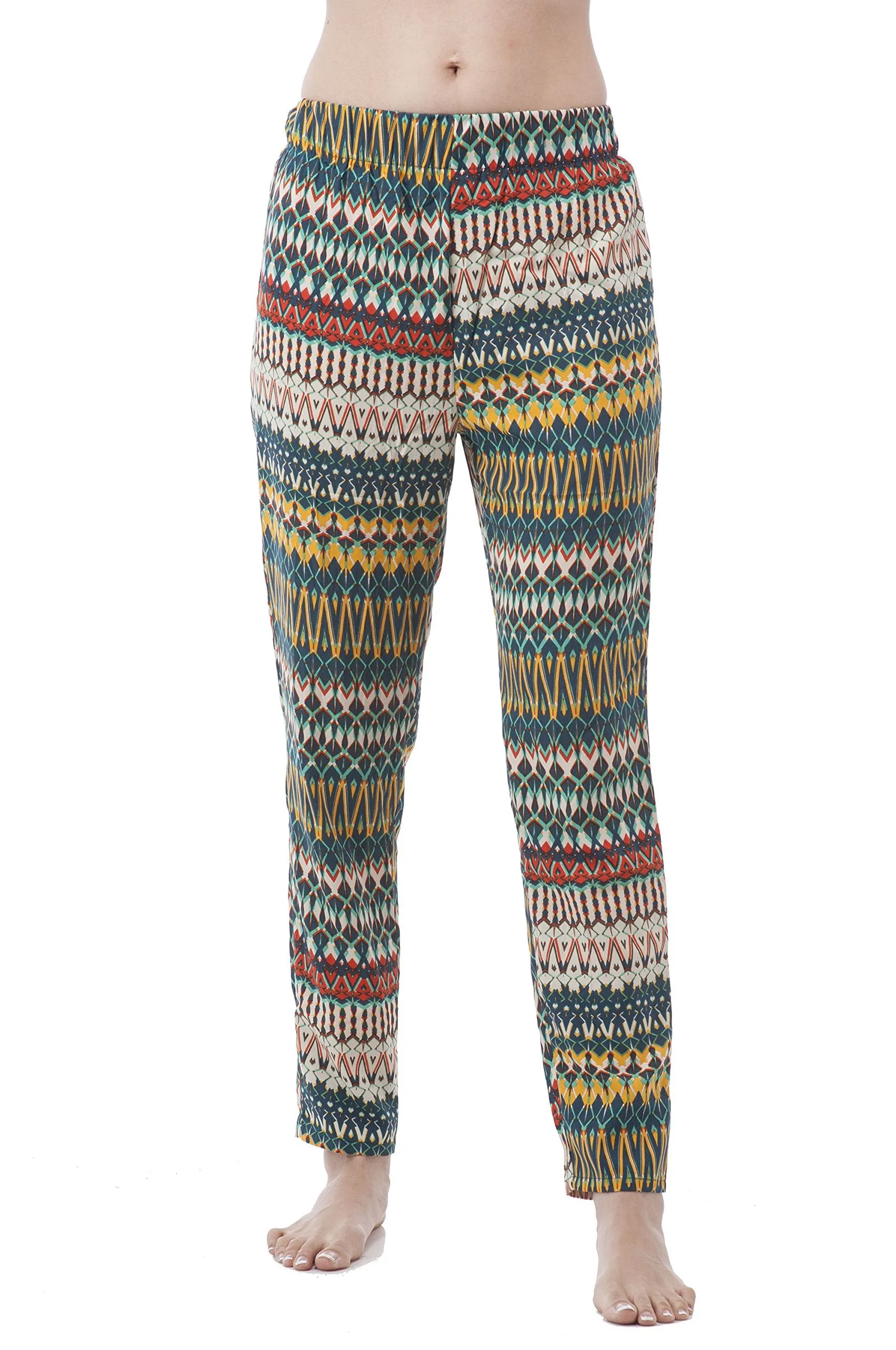 Harem printed elastic wais pants