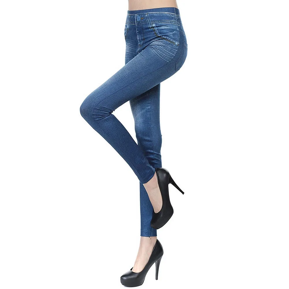 High Waist Slim Denim Pants