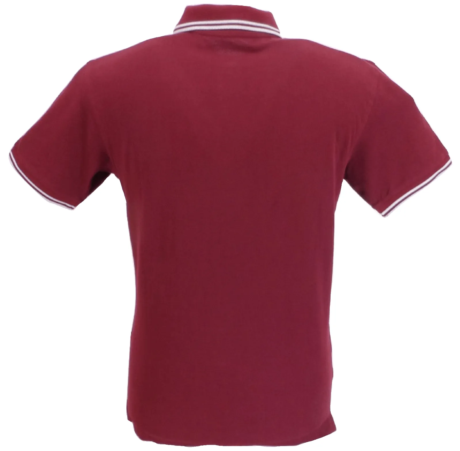 Ikon Original Burgundy/Sky Tipped 100% Cotton Polo Shirts