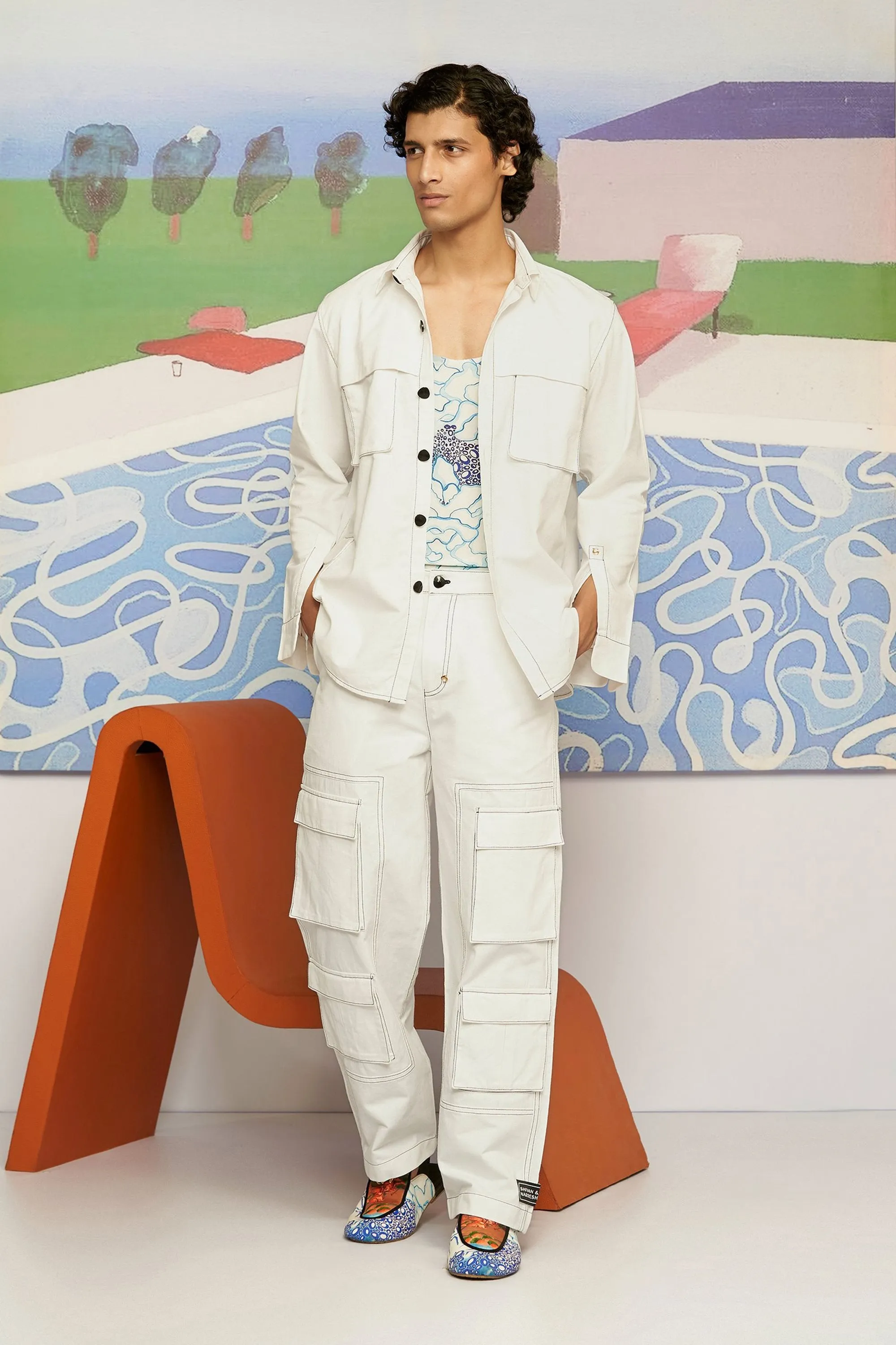 Ivory Cargo Pocketted Trousers