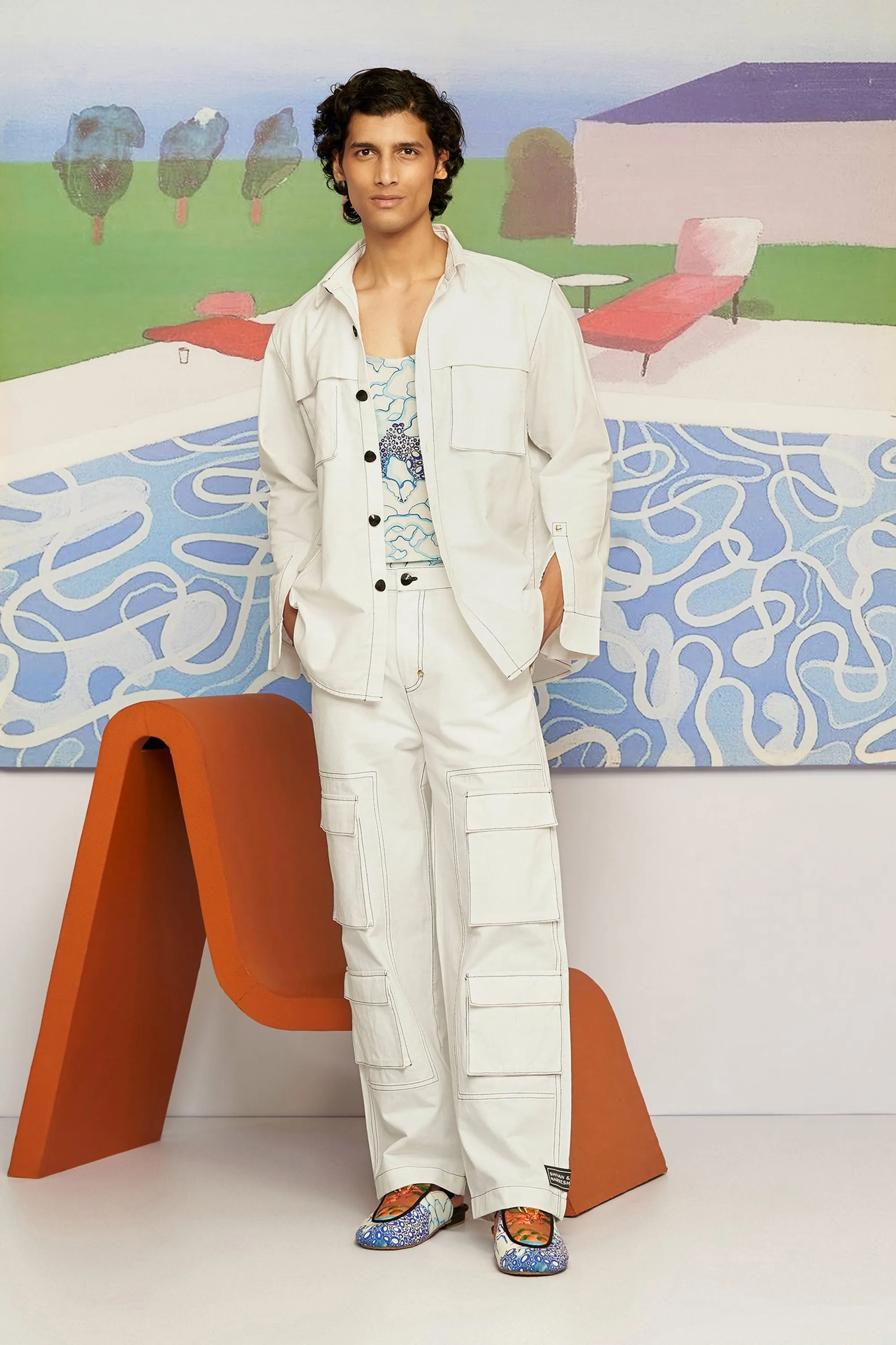 Ivory Cargo Pocketted Trousers