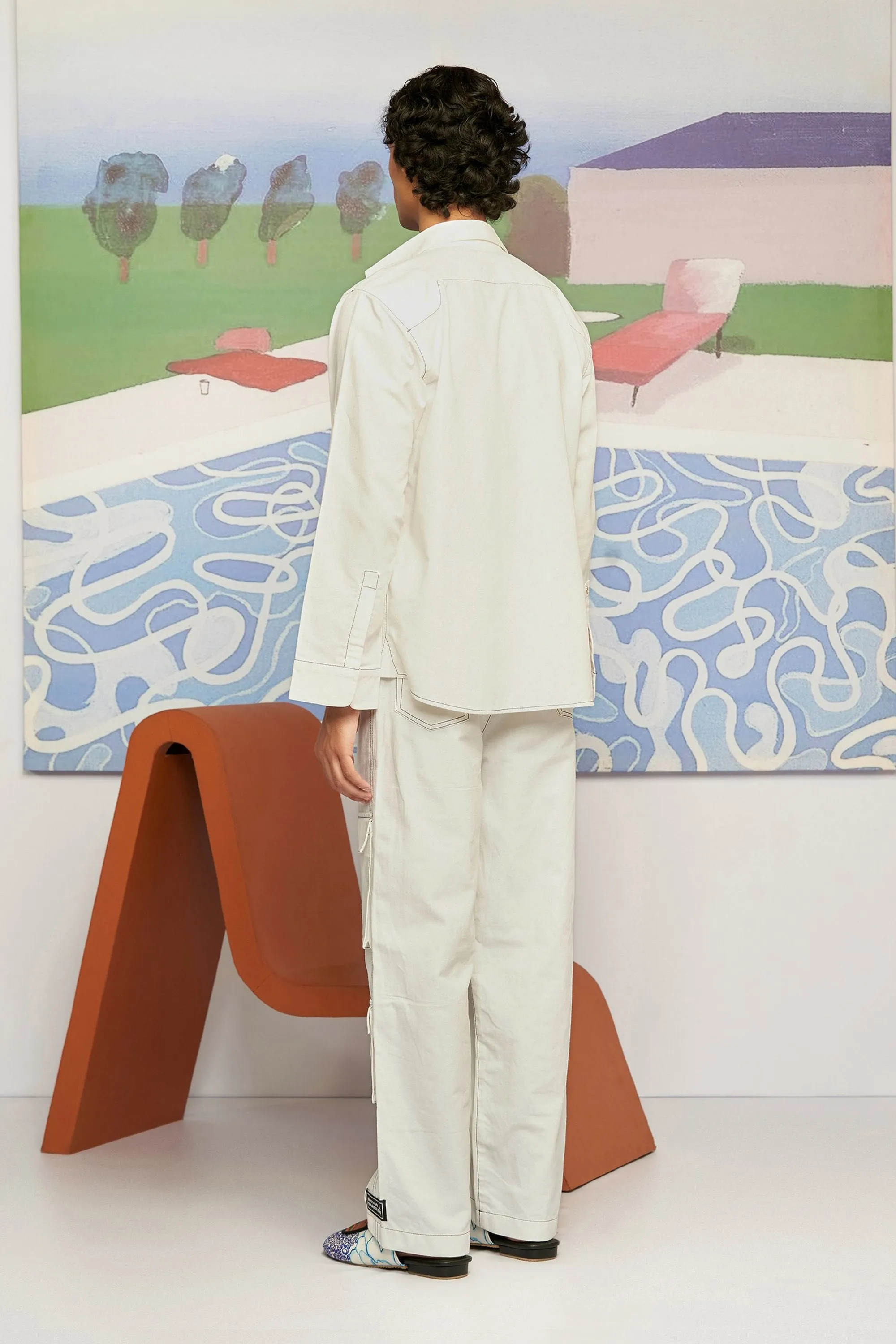 Ivory Cargo Pocketted Trousers