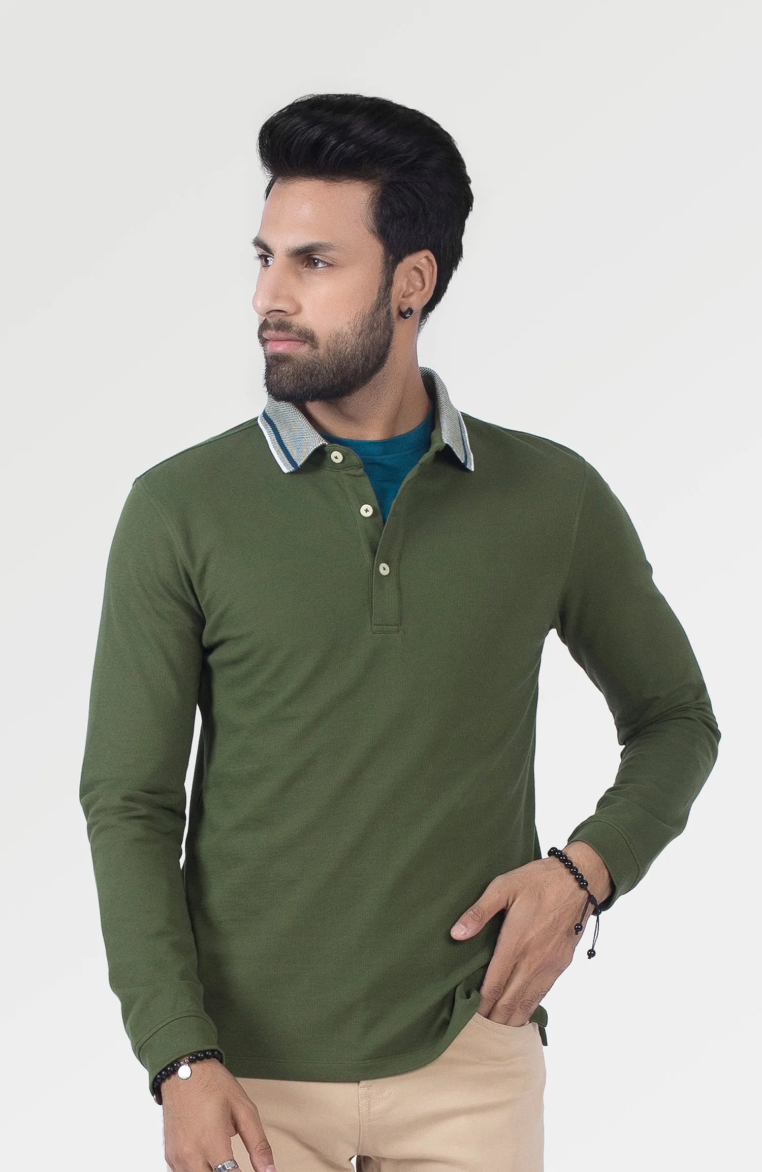 Jacquard Collar Polo
