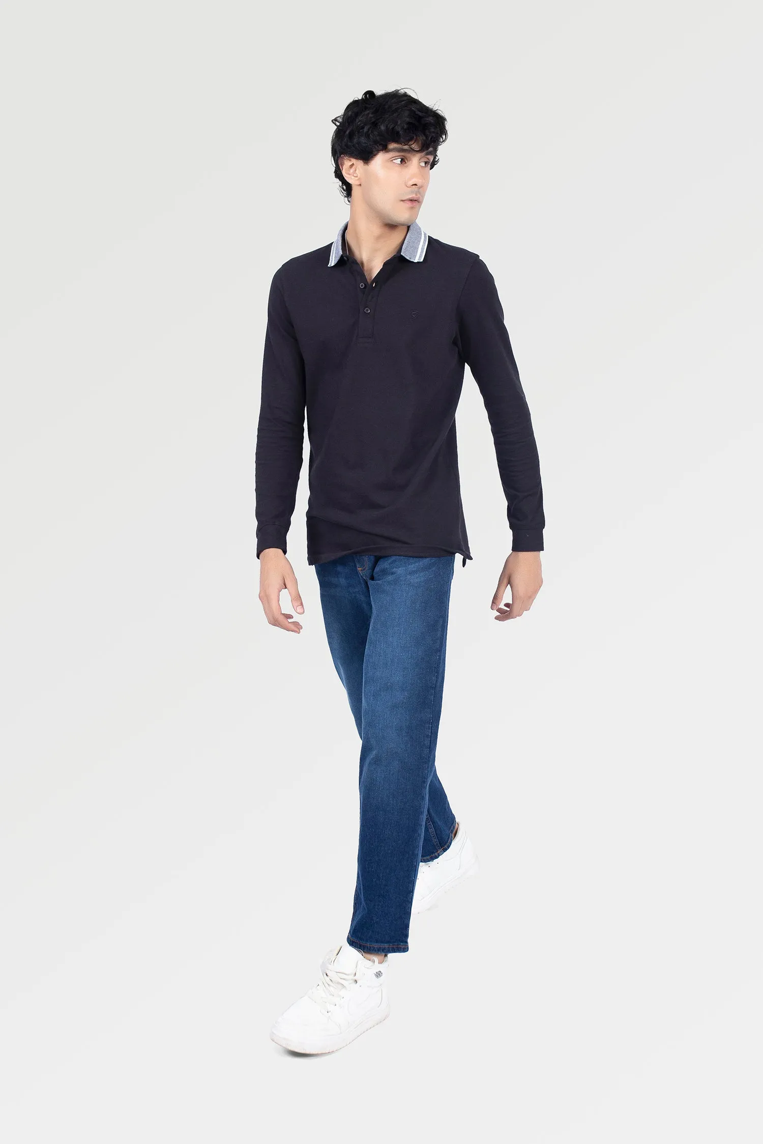 Jacquard Collar Polo