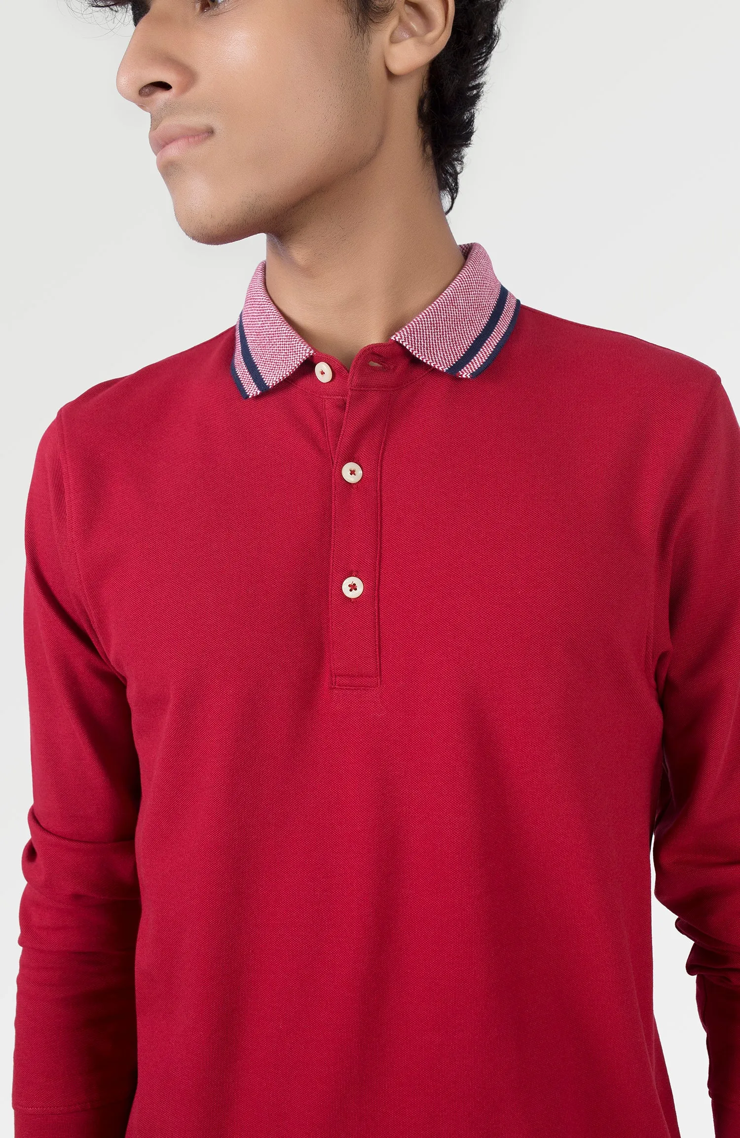 Jacquard Collar Polo