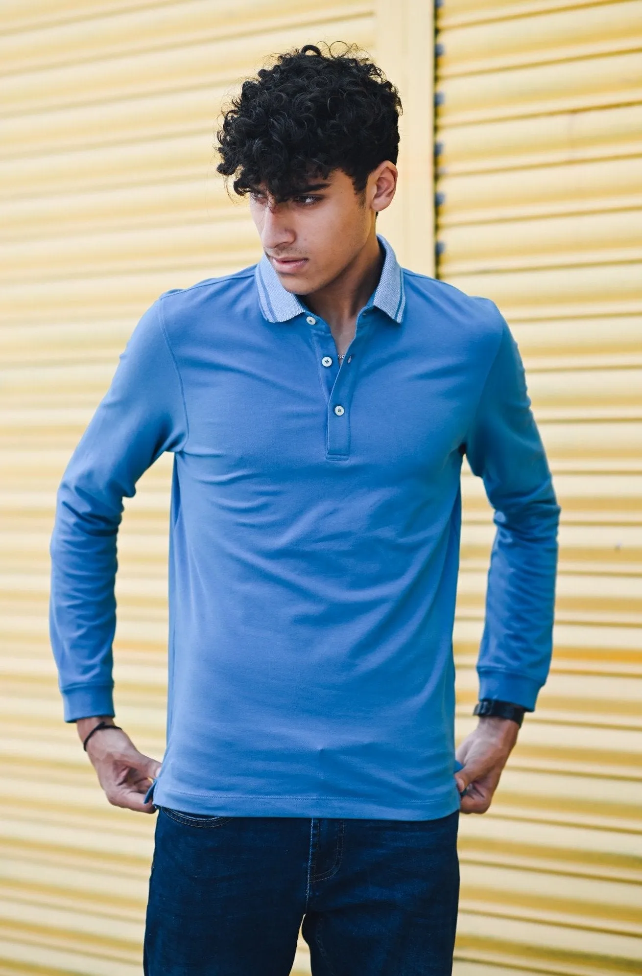 Jacquard Collar Polo