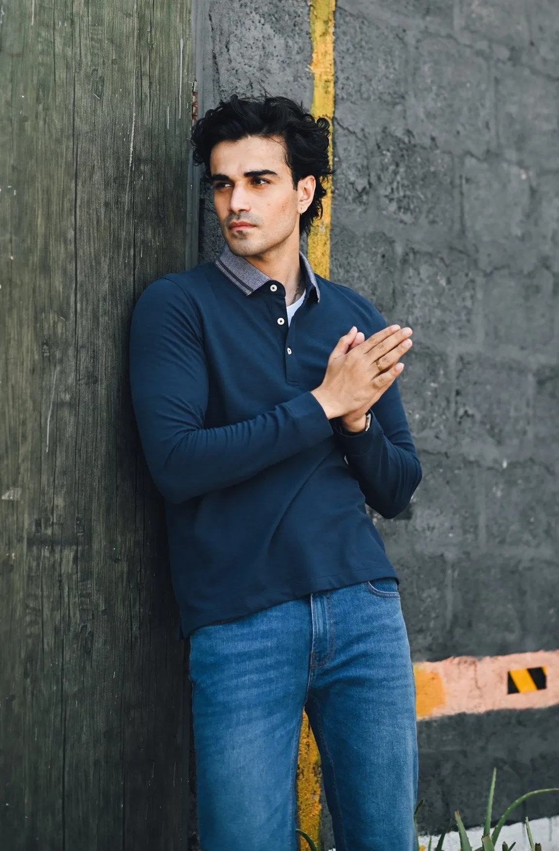 Jacquard Collar Polo
