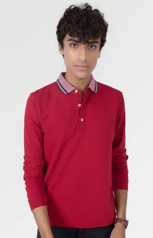 Jacquard Collar Polo