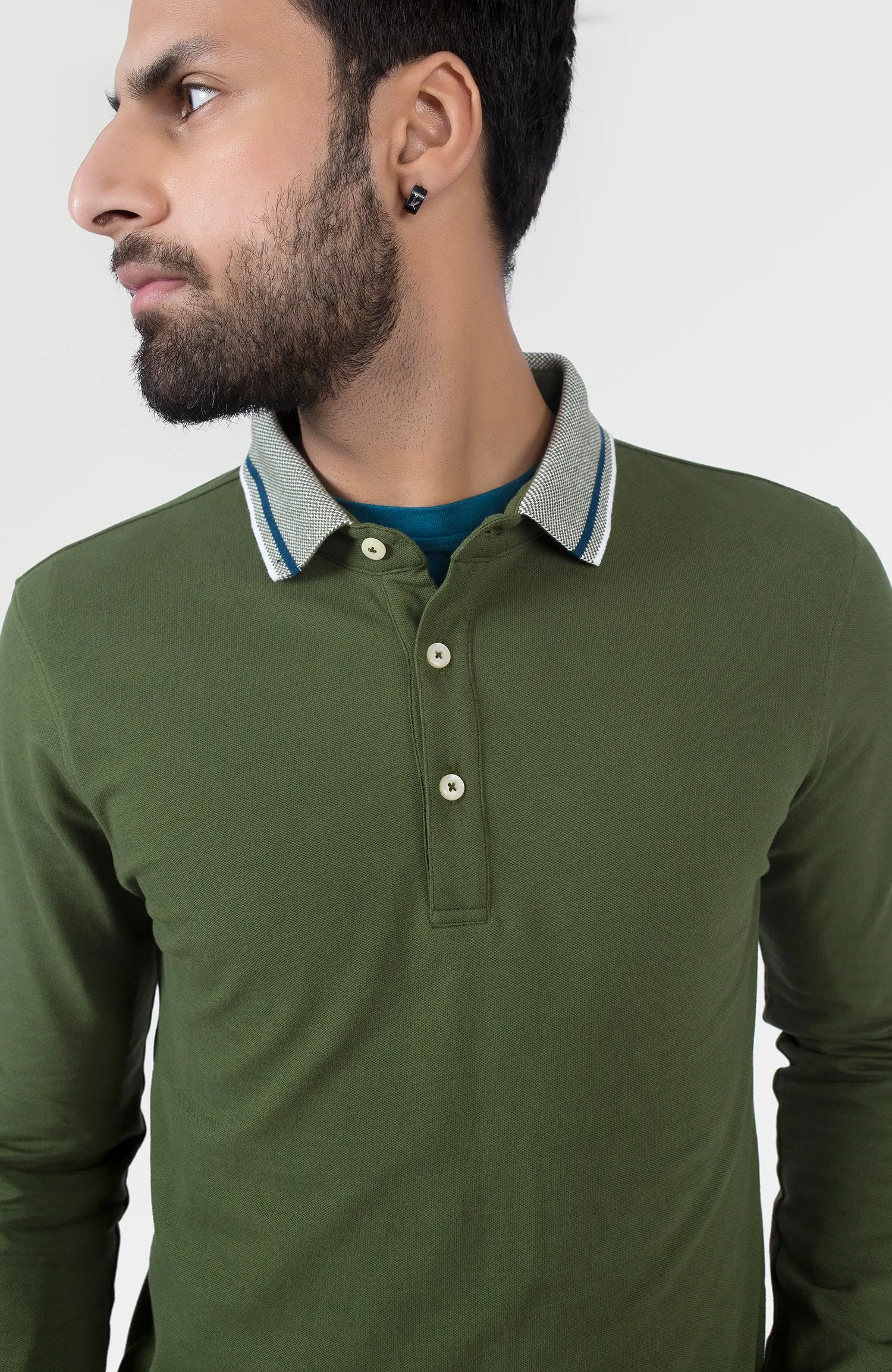 Jacquard Collar Polo