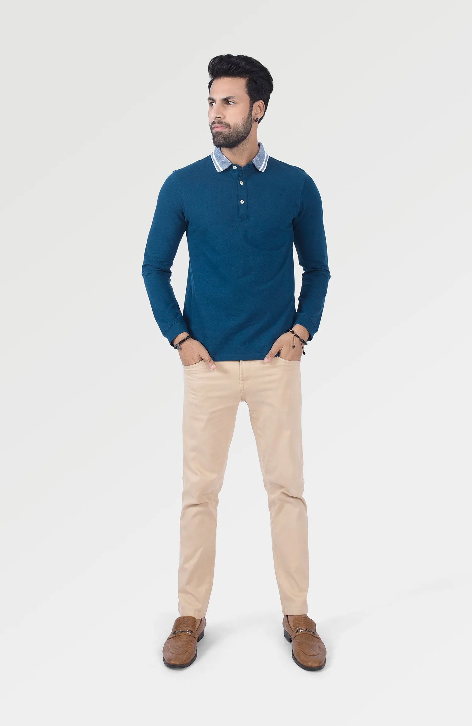 Jacquard Collar Polo