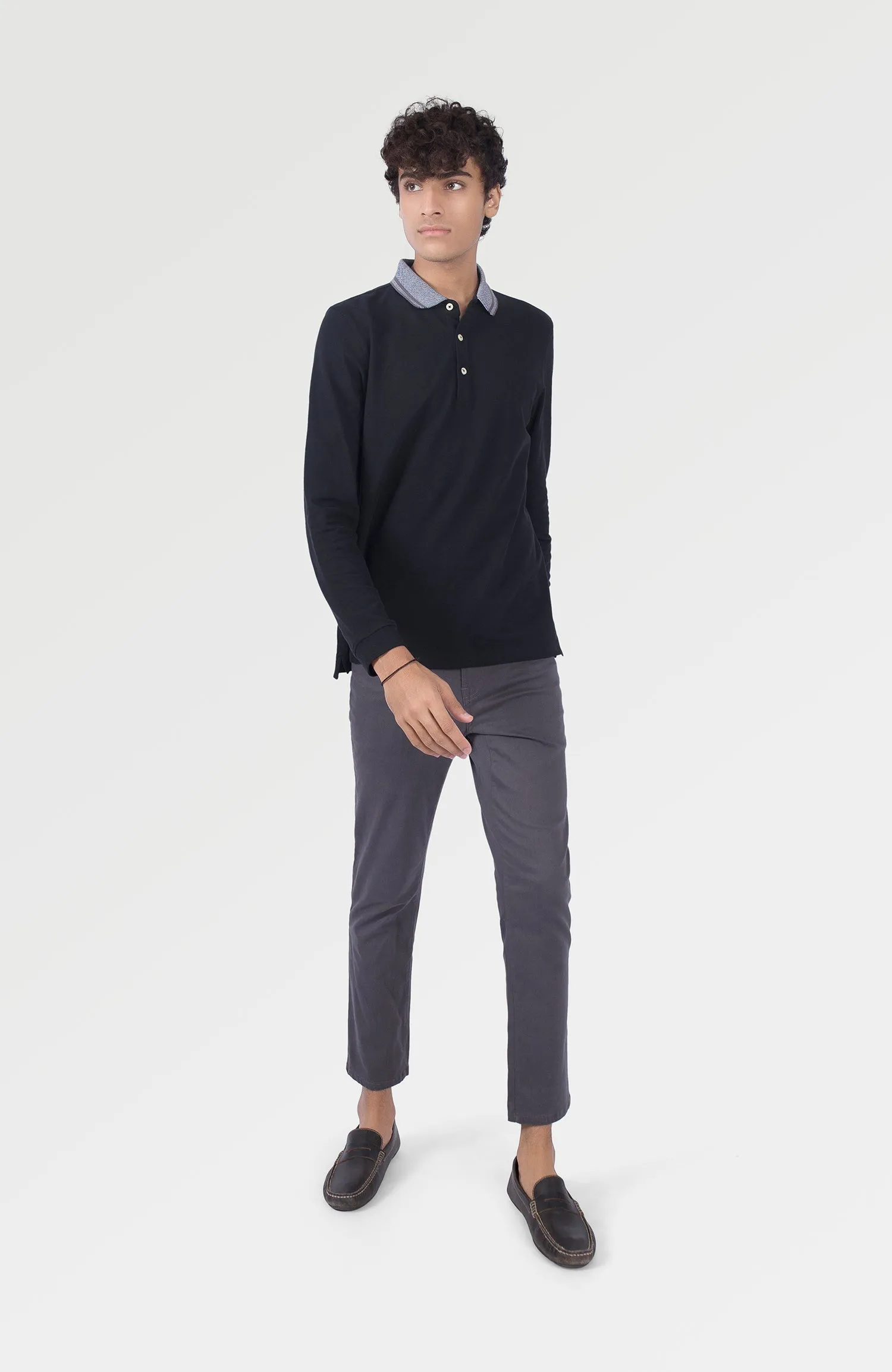 Jacquard Collar Polo